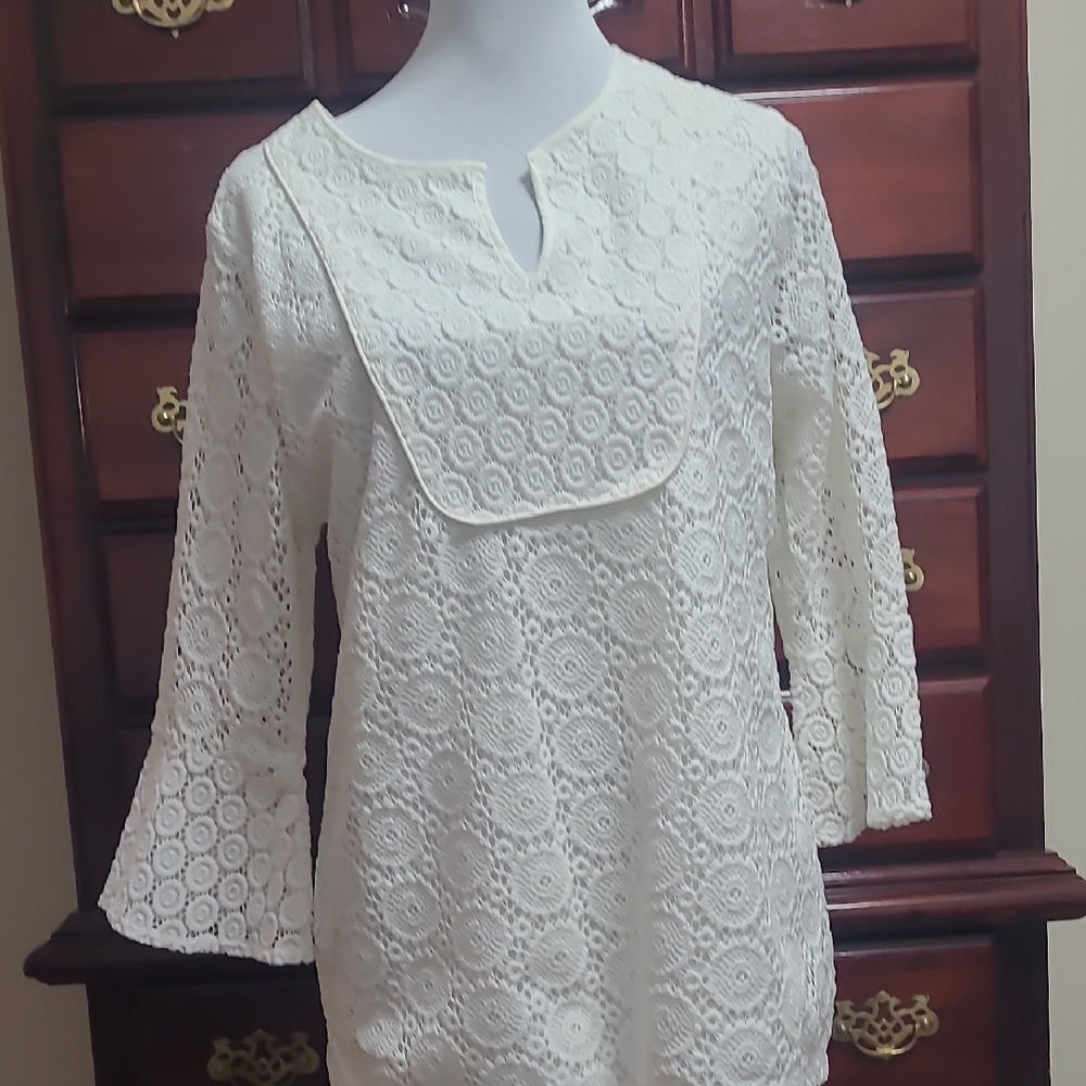 Charter Club Cream Lace Blouse